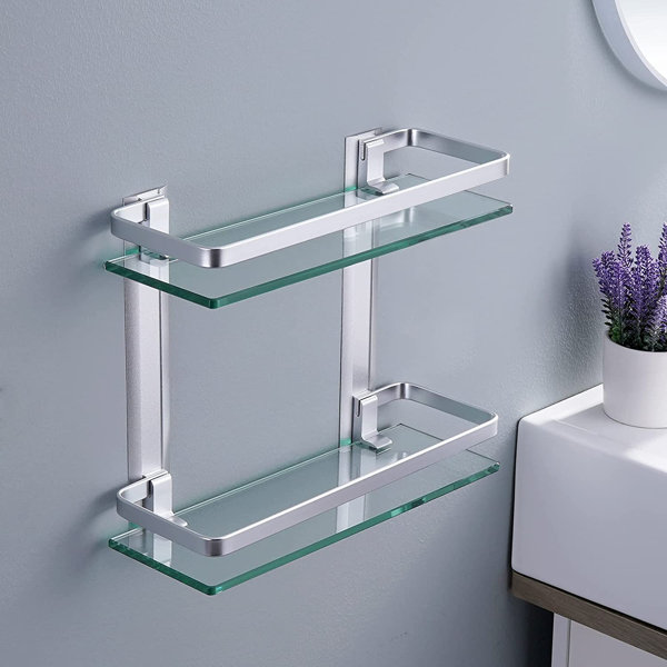 Ebern Designs Glass Floating Shelf Wayfair.co.uk